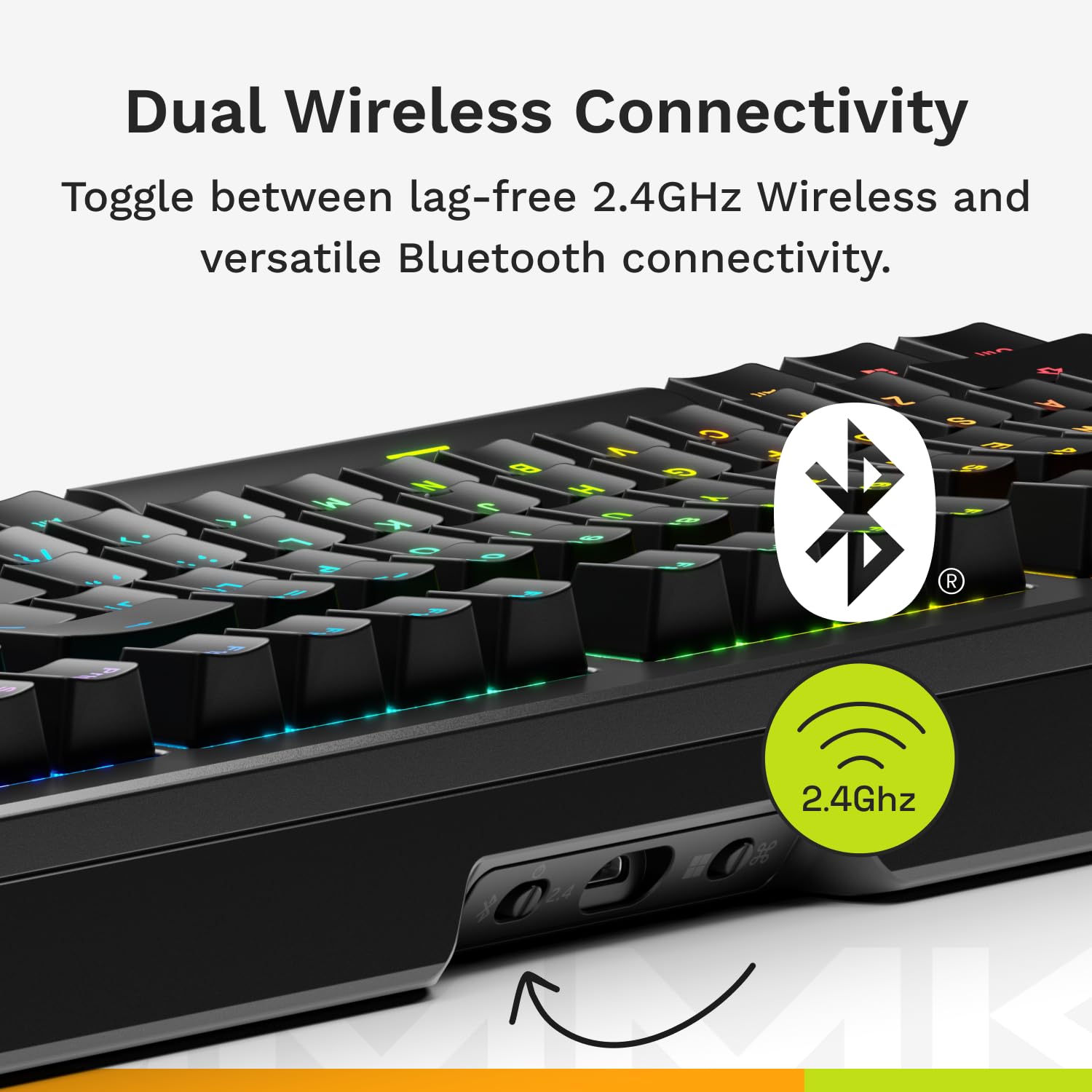 Glorious Gaming - GMMK 3 PRO HE: Wireless Gaming Keyboard Rapid Trigger, Hall Effect, Aluminum Body, 8K Polling Rate, Hotswap MX & Magnetic Switches, Adjustable Actuation, ANSI 75% Tenkeyless (Black) - Image 8