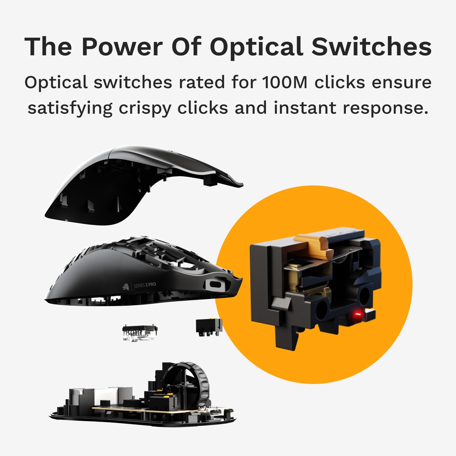 Glorious Gaming Series 2 PRO Wireless Gaming Mouse: Compact, 55g Super Light, 8K Wireless Polling, 26K Sensor, Optical Switches, Esports Mouse for PC Gaming, Fingertip, Clawgrip, & FPS Games, White - Image 5