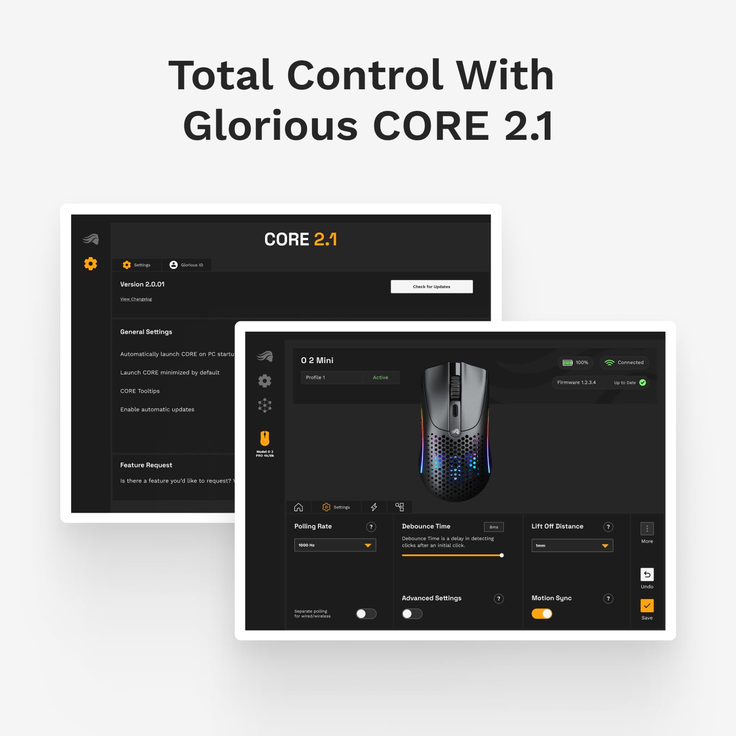 GLORIOUS Model O 2 Mini Wireless Gaming Mouse: Superlight 57g, up to 210hr Battery, Dual Wireless 2.4GHz and Bluetooth 5.2, 26K Optical Sensor, 80M Clicks, 6 Programmable Buttons, FPS Mouse, Black - Image 9